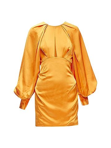 Acler Acler silky keyhole draped puff sleeve mini dress (view 1)