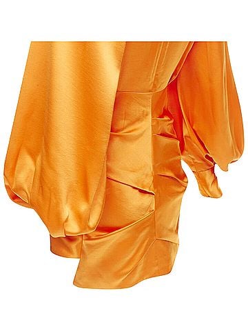 Acler Acler silky keyhole draped puff sleeve mini dress (view 2)