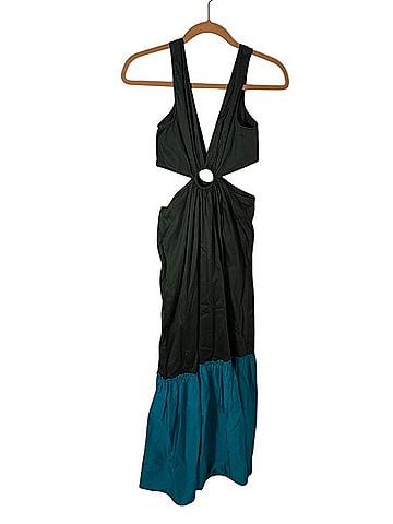 Anthropologie Flounced Cut-Out Maxi Dress Casual Dress (view 1)