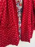 Coldwater Creek 100% Rayon 100% Polyester Floral Red Jacket Size M - photo 5