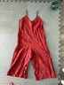 Athleta 100% Linen Red Brown Romper Size 8 - photo 13
