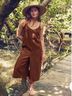 Athleta 100% Linen Red Brown Romper Size 8 - photo 6