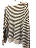 Ann Taylor LOFT 100% Cotton Stripes White Black Pullover Sweater Size XL - photo 2