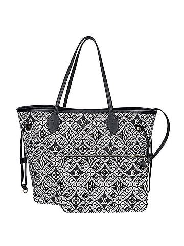 Louis Vuitton LOUIS VUITTON M57230 Monogram Jacquard Since 1854 Neverfull MM Tote Bag Black Gold Hardware Women's (view 1)