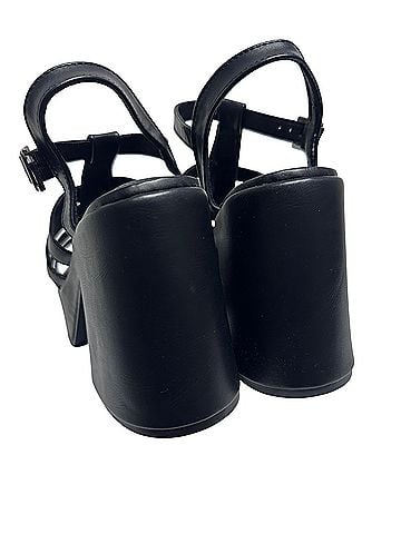 Report Diamond Black Stappy Platform Sandal Heels (view 2)