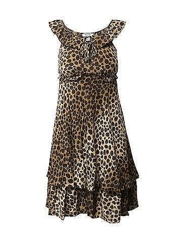 Moschino Moschino Cheap and Chic Leopard Print Midi Dress in Multicolor Silk  (view 1)