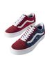 Vans 100% Suede Print Blue Red Burgundy Sneakers Size 7 1/2 - photo 1