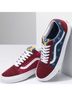 Vans 100% Suede Print Blue Red Burgundy Sneakers Size 7 1/2 - photo 5