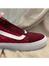 Vans 100% Suede Print Blue Red Burgundy Sneakers Size 7 1/2 - photo 13