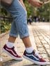 Vans 100% Suede Print Blue Red Burgundy Sneakers Size 7 1/2 - photo 3