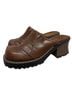 Fashion Bug 100% Other Stripes Brown Mule/Clog Size 9 - photo 1