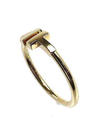 Tiffany & Co. TIFFANY&Co. Tiffany 18K Yellow Gold T Wire Ring (60147358) 3.5g Men's/Women's (view 2)