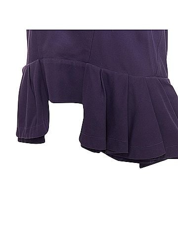 MARNI Marni cotton silk Vneck peplum hi low tunic top (view 2)