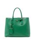Prada 100% Leather Green Medium Saffiano Cuir Double Satchel One size - photo 1