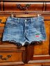 Levi's 100% Cotton Blue Red Denim Shorts Size 28 - photo 5