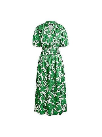 J.Crew Smocked-waist Short Sleeved Dress Casual Dress (view 1)