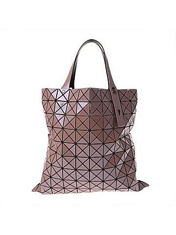 Issey Miyake BAO ISSEY MIYAKE LUCENT Pink Women's Metallic Enamel Tote Bag, Grade A, Used, Ginzo (view 1)