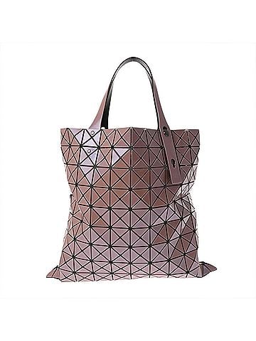 Issey Miyake BAO ISSEY MIYAKE LUCENT Pink Women's Metallic Enamel Tote Bag, Grade A, Used, Ginzo (view 2)