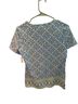 Talbots Floral Blue Green White Short Sleeve Blouse Size XS - photo 2