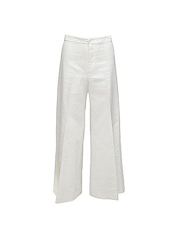 Isabel Marant Isabel Marant Cotton Linen High Waist Wide Leg Cropped Pants (view 1)