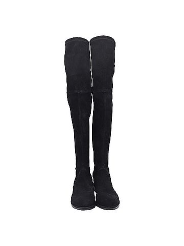 Stuart Weitzman Stuart Weitzman Lowland Bold Boots in Black Suede (view 2)