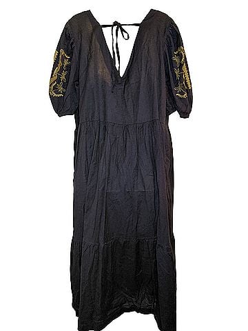 Disturbia Emberflit Moth Embroidered midaxi Casual Dress (view 2)