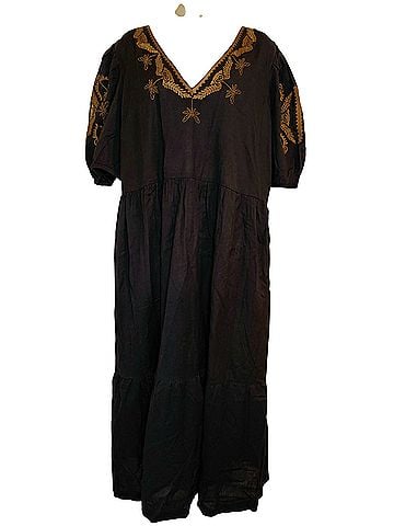 Disturbia Emberflit Moth Embroidered midaxi Casual Dress (view 1)