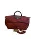 Longchamp Solid Burgundy Leather Weekender One size - photo 1