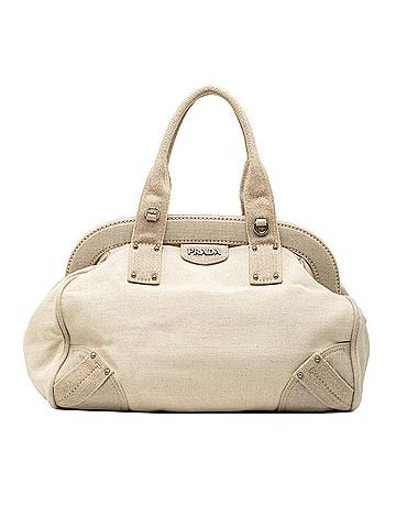 Prada Canvas Canapa Mistolino Frame Satchel (view 1)