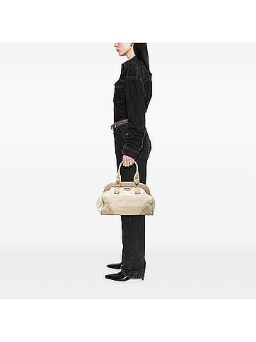 Prada Canvas Canapa Mistolino Frame Satchel (view 2)