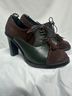 Brooks Brothers Solid Color Block Brown Green Heels Size 6 1/2 - photo 3