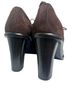 Brooks Brothers Solid Color Block Brown Green Heels Size 6 1/2 - photo 2