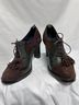 Brooks Brothers Solid Color Block Brown Green Heels Size 6 1/2 - photo 7