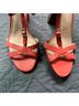 J.Crew 100% Leather Red Orange Heels Size 7 - photo 7