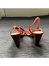 J.Crew 100% Leather Red Orange Heels Size 7 - photo 11