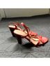 J.Crew 100% Leather Red Orange Heels Size 7 - photo 6