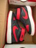Nike Black Red Sneakers Size 7 - photo 3