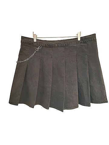 Disturbia Charisma Pleated Denim  Denim Skirt (view 1)