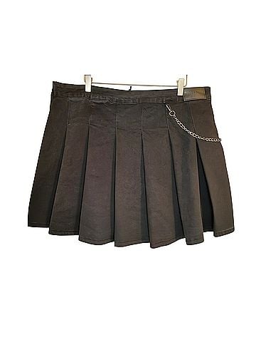 Disturbia Charisma Pleated Denim  Denim Skirt (view 2)