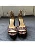 Jessica Simpson 100% Fabric Animal Print Brown Black Heels Size 9 - photo 5