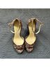Jessica Simpson 100% Fabric Animal Print Brown Black Heels Size 9 - photo 4