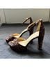 Jessica Simpson 100% Fabric Animal Print Brown Black Heels Size 9 - photo 7