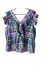 Printfresh 100% Cotton Stars Blue Red T-Shirt Size 3X - photo 1