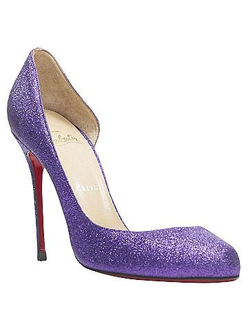 Christian Louboutin Christian Louboutin Helmour glitter round toe half dorsay pump (view 2)