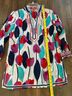 Tory Burch 100% Cotton Floral Multi Color Long Sleeve Button-Down Shirt Size 8 - photo 4