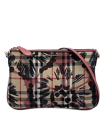 Burberry Haymarket Check Peony Rose Crossbody (view 1)