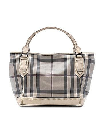 Burberry Smoked Check Coated Canvas Handbag (view 1)