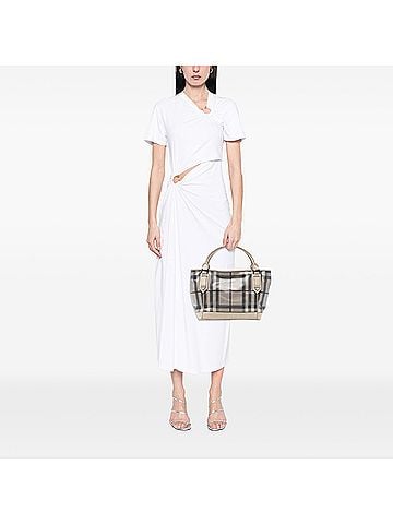 Burberry Smoked Check Coated Canvas Handbag (view 2)