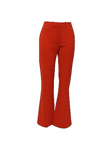 Victoria Beckham Victoria Beckham High-Rise Wide-leg Trousers In Orange Polyester (view 1)