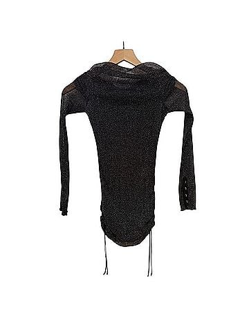 Jonathan Simkhai Standard Standard Metallic Ruched Knit Top Long Sleeve Top (view 2)